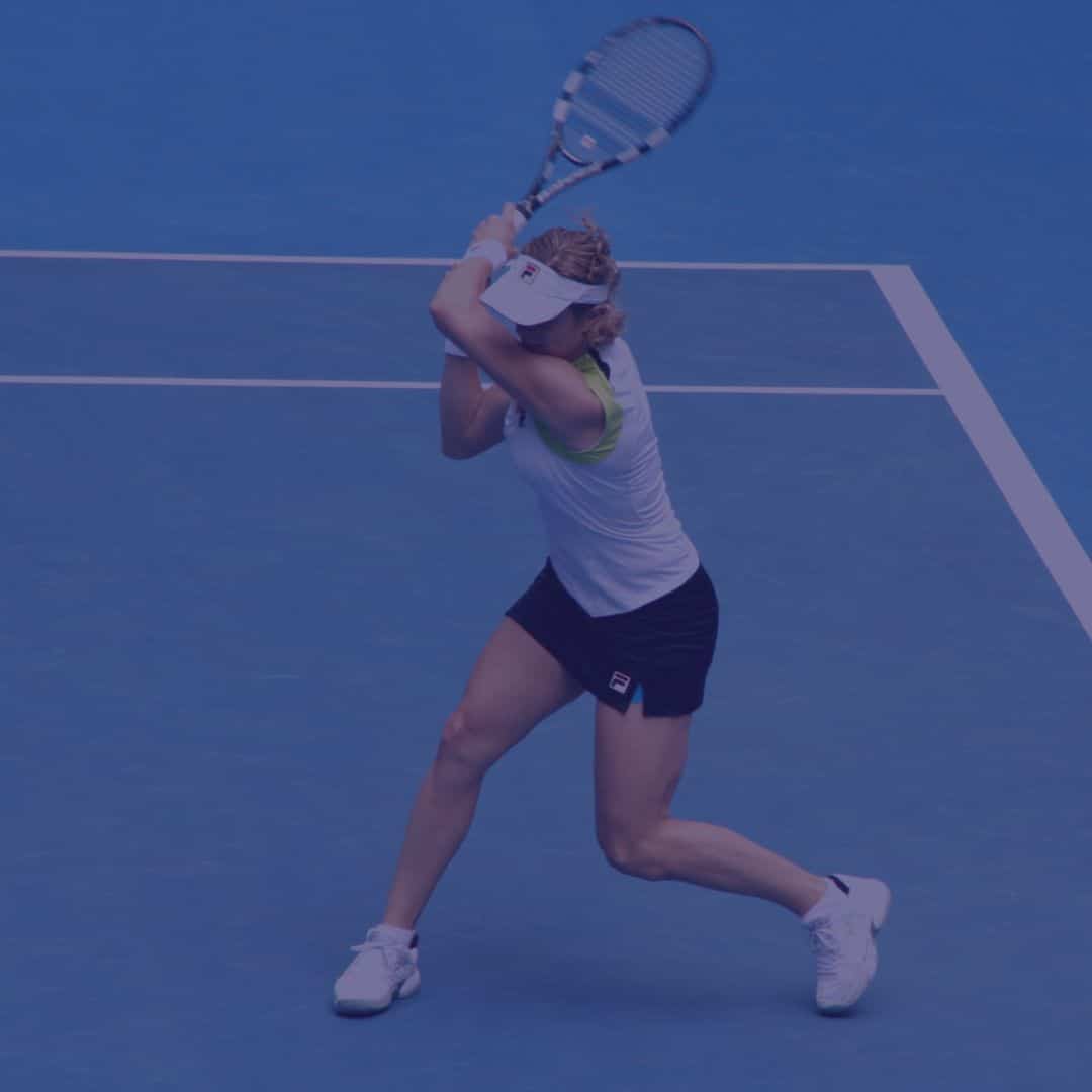 Woman playing tennis